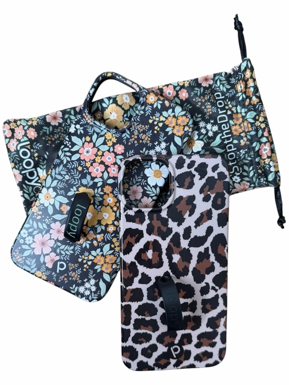 Loopy Case 14 Plus 2 Pc Set Vintage Bloom and Leopard Righty